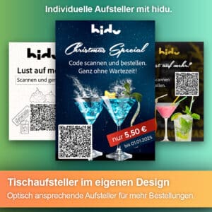 Tischaufsteller im eigenen Design - Hidu